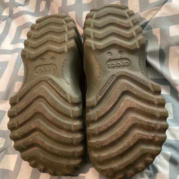 Unisex CROCS Camo Axle All Terrain Green/Brown Army Leather/Croslite Lace Shoes - Picture 6 of 6